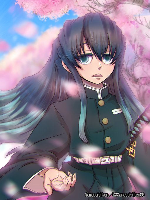 天崎 剣@文フリ東京41 て-91さんがTwitterに投稿した時透無一郎(鬼滅の刃)のイラスト。