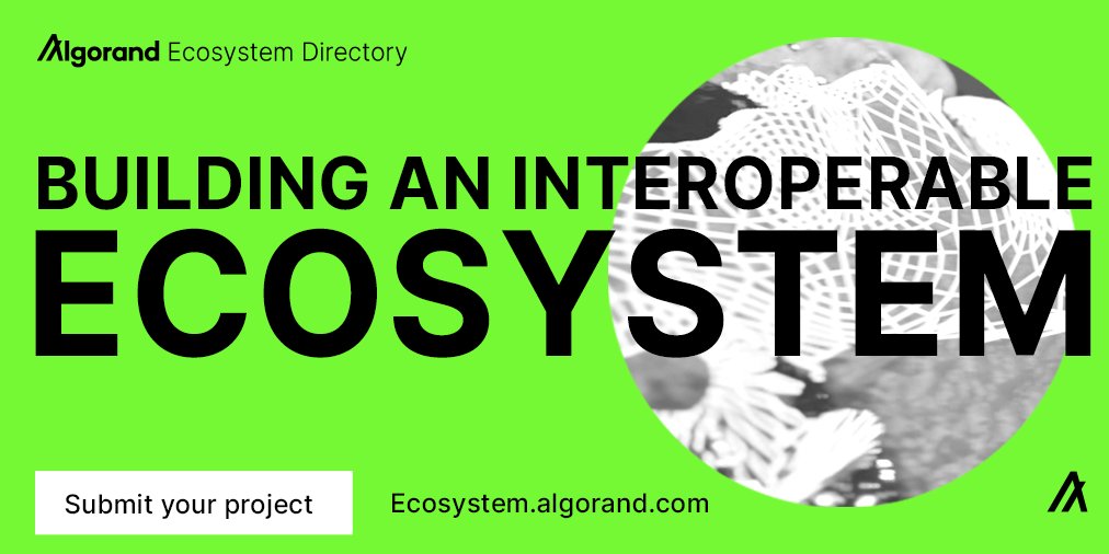 The Algorand Ecosystem Directory is here! Discover projects building in the #Algorand ecosystem and submit yours today 👉 ecosystem.algorand.com