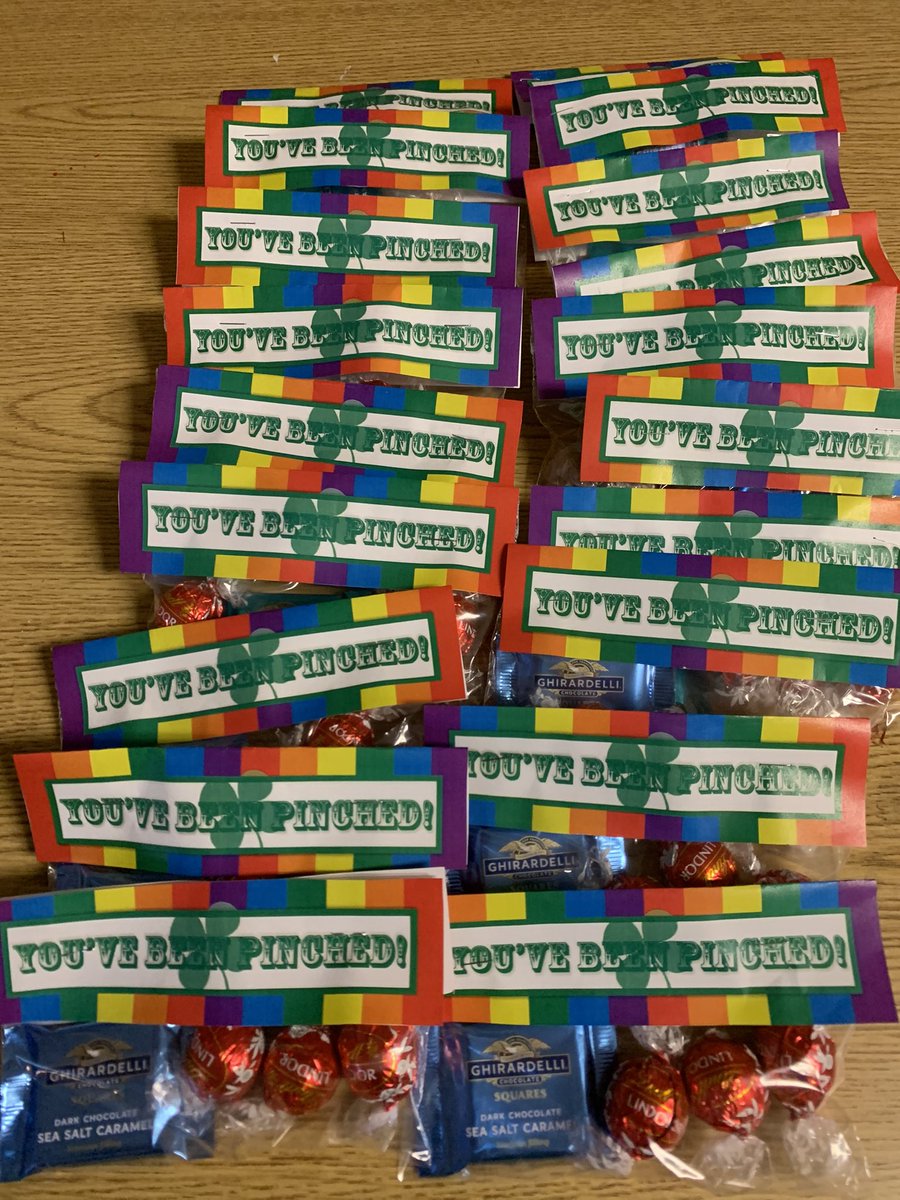 gms_pc's tweet photo. March Madness Continues 🍀! We have begun “pinching” our staff to show them how LUCKY we are to have them at Glades! #ShowTeachersYouCare #KindnessMatters #CreateACulture #BeTheChange @Glades_MS https://t.co/pIIK6S9kq6