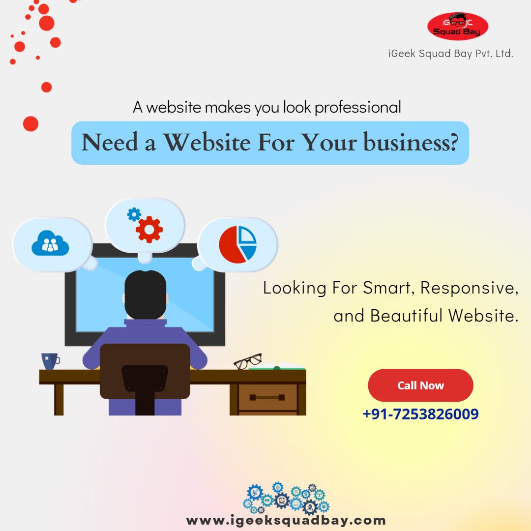 IgeekB's tweet photo. Need a Website For Your Business ?

We Provide Smart, Responsive &amp; Beautiful Website @ Affordable Price.

Call Now +91-7253826009 To Get Quote.
.
.

#uxdesigner #appdeveloper #websitedesign #uiuxdesigner #webdevelopers #html #userexperience 

Website:- https://t.co/fn4ri8Pjw7 https://t.co/KZzQak3naA