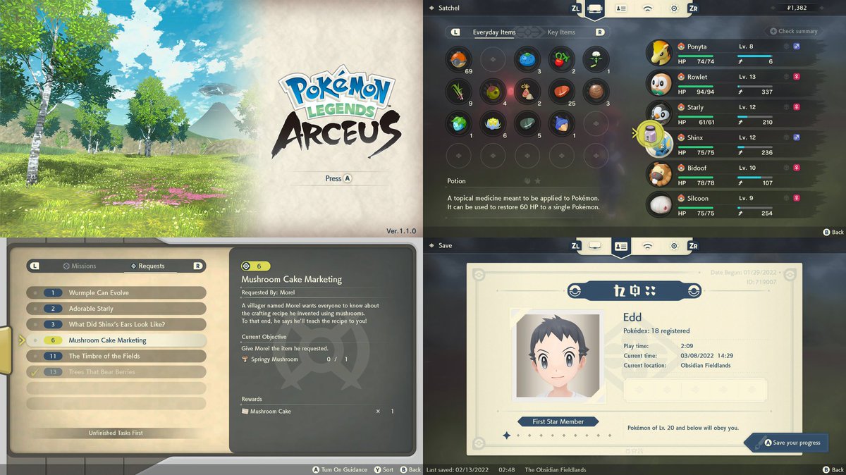 EddCoates's tweet image. Pokémon Legends: Arceus has been added to the database!  This interface is a continuation of the style that was established in New Pokémon Snap - I'm a big fan of this one!

gameuidatabase.com/gameData.php?i…

#gameui #gamedev #uiux #guidb