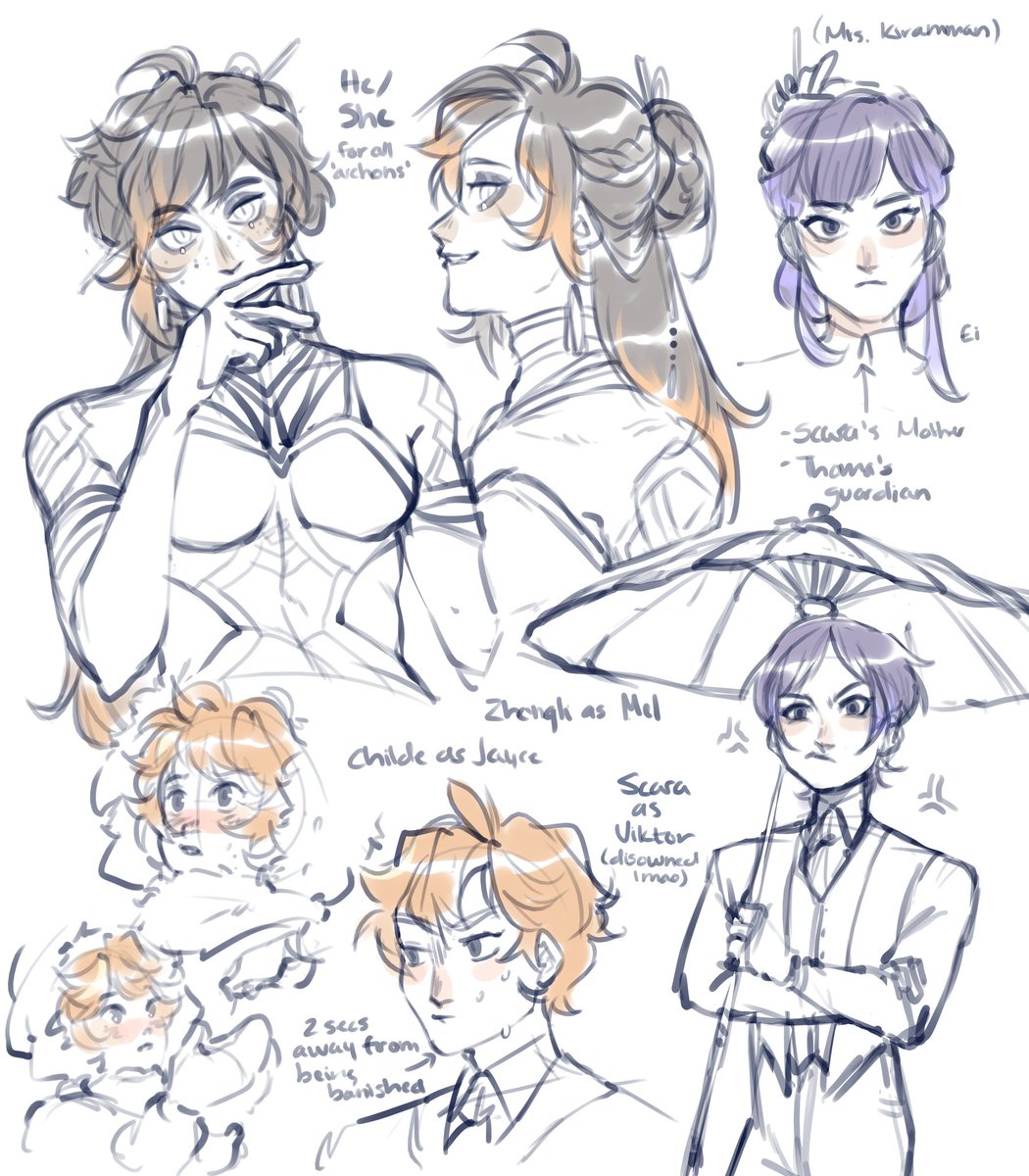 GI x Arcane AU!
More specifically, I just wanted to draw my favorite sad brothers as my favorite sad sisters
#genshinimpact #thomaluc #zhongchi #kaeyaalberich #dilucragnvindr