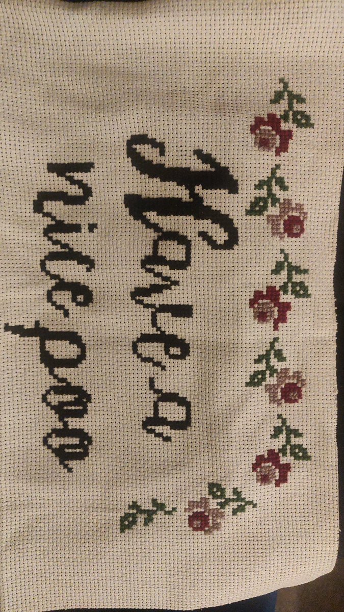LeColney's tweet photo. My current project. Seriously into subversive cross stitch these days https://t.co/hlsJcbL6GZ
