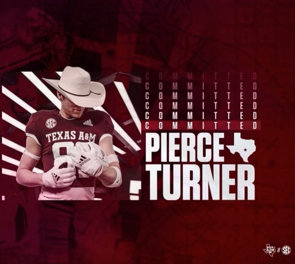 Per his IG, Texas A&amp;M has landed a walk-on commitment from 2022 Austin (Tex.) Westlake WR Pierce Turner 

Turner, who stands 6-4, 205lbs, recorded 39 receptions for 624 yards and five touchdowns as a senior for the state championship-winning Chaparrals