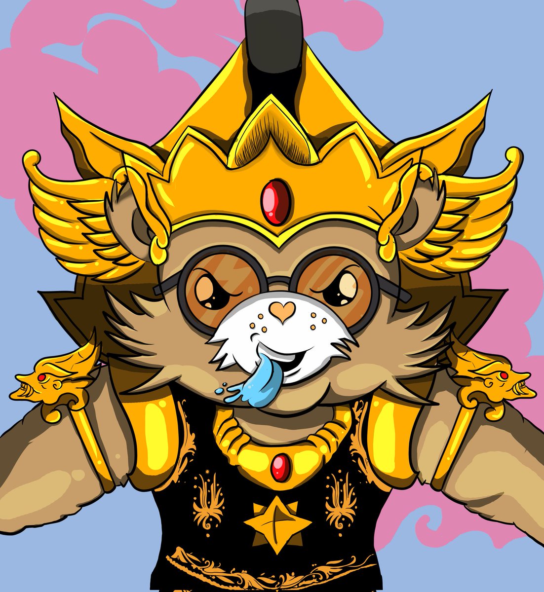 Solar7186's tweet photo. Hello @BearsRare @EnoxArt this is my fanart that combines bear with Indonesian cultural icon "Gatotkaca". Gatotkaca has become a very popular pop culture figure and wayang figure in Indonesia. He is known for his superhero fame and the nickname "Satria muscle wire and iron bone" https://t.co/EeSKxsBPVU