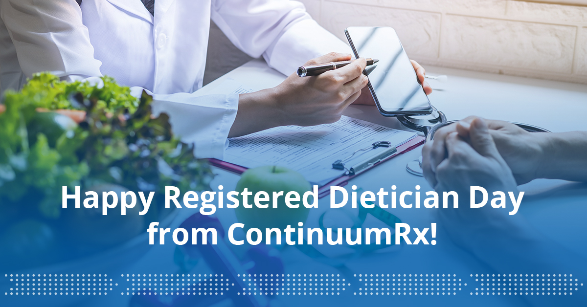 continuumrx1's tweet photo. Today is #RDNDay! Thank you to our #ContinuumRx RDNs for your hard work every day. Are you in need of our RDNs #nutrition services? Contact us: https://t.co/nbywNwoCvG https://t.co/6KR4UEkcEA