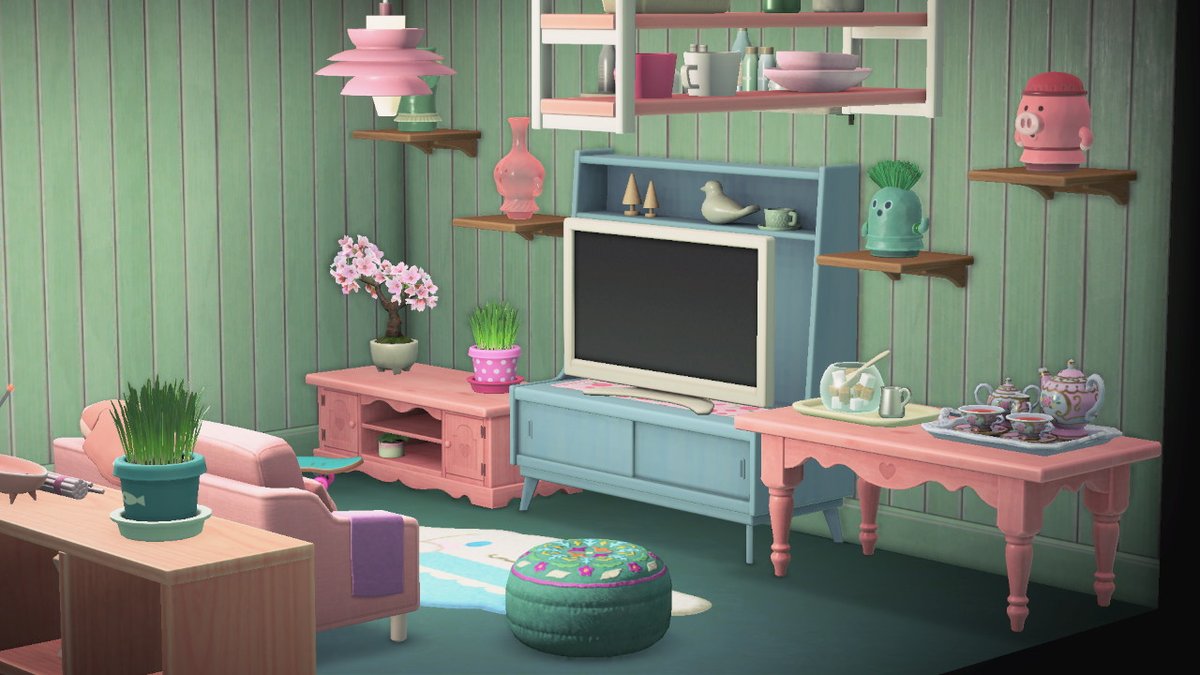 NookTitstchi's tweet photo. the 50in tv fits perfectly on the nordic shelves

#AnimalCrossing #ACNH #AnimalCrossingNewHorizons https://t.co/uufSzpE99S