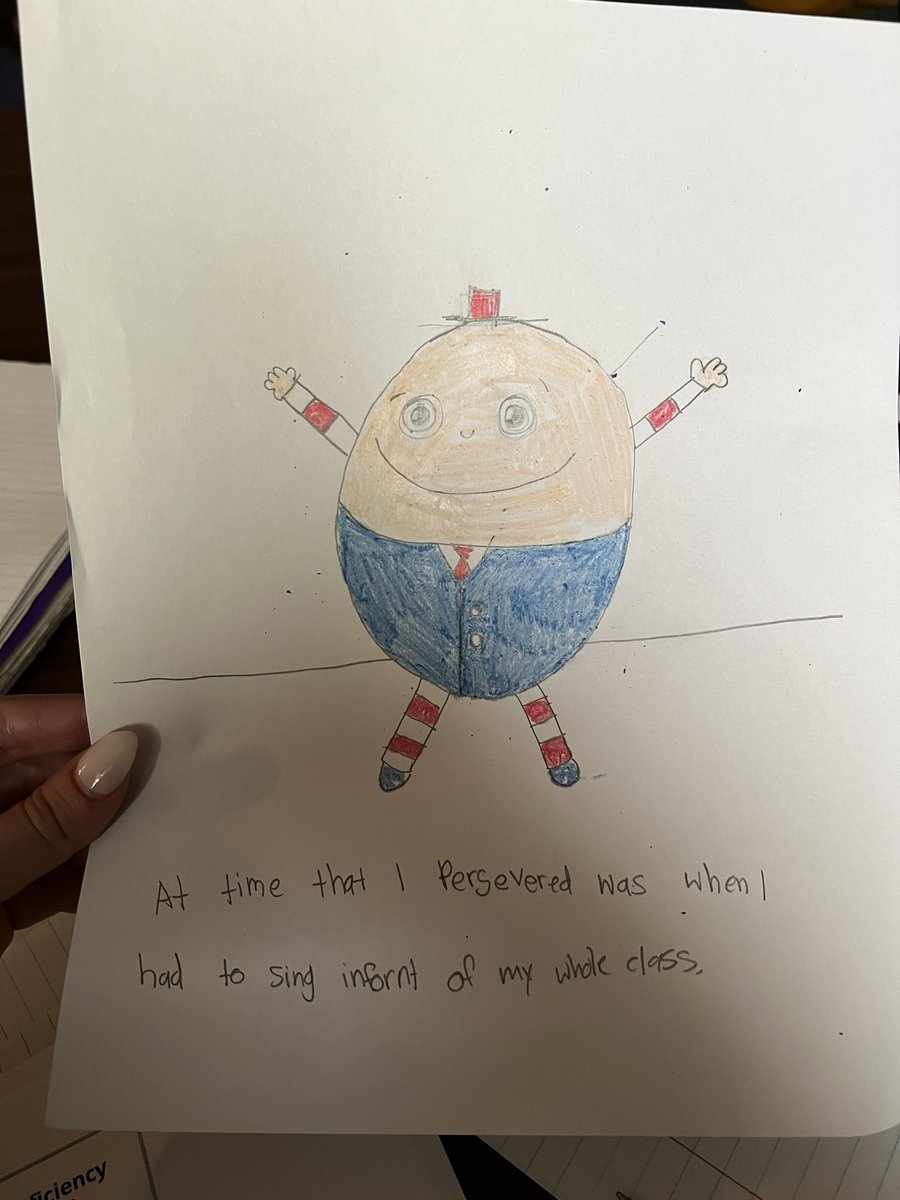 marisaelam1's tweet photo. This week is all about #perseverance! We read After The Fall, talked about overcoming obstacles, and drew Humpty Dumpty. #sel #guidancelesson #AfterTheFall #counselor #counseling #teachthewholechild https://t.co/d6zV6iijyV