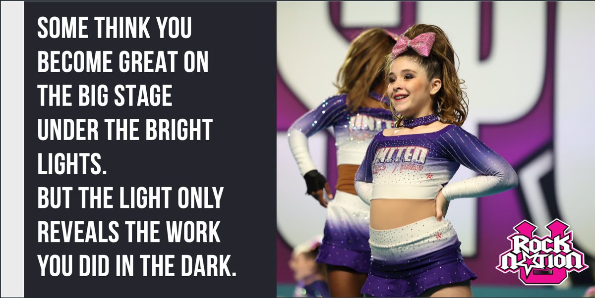 “BELIEVE in YOUrself and you will be unstoppable.” #WINSday #unitedrocknation #URN #unitedwerock #URNallstarcheer  #oneFOURthebooks