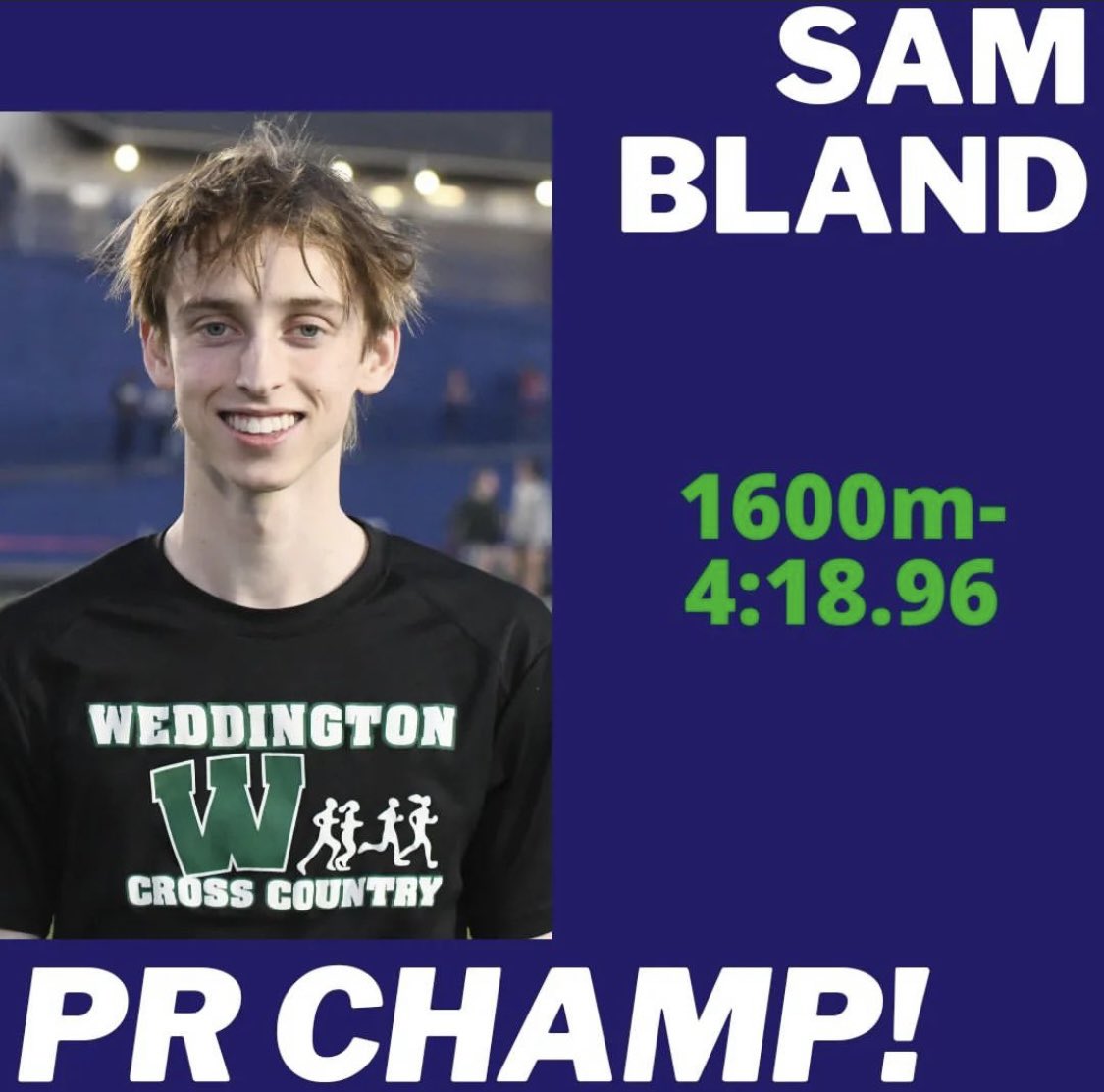 Boys PR champ from last nights meet. #2 1600 in the state. <a href="/WeddingtonHSNC/">Weddington High School</a> <a href="/UCPSNCAthletics/">UCPS NC Athletics</a> #Getit
