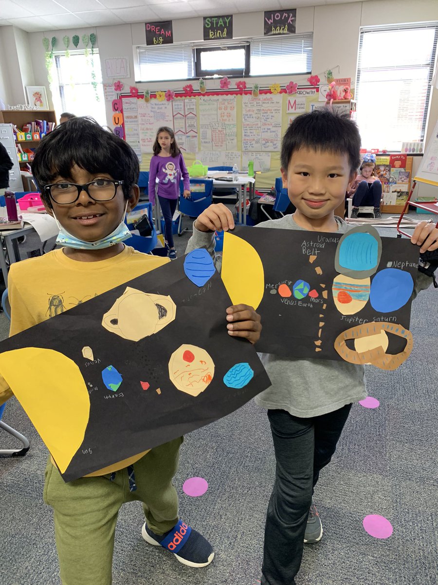 MrsFreeman3rd's tweet photo. We’ve had fun exploring space and making solar system models!!🪐🔭☄️🚀☀️🌎 @DCEtrailblazers https://t.co/pOuoR3P3k8