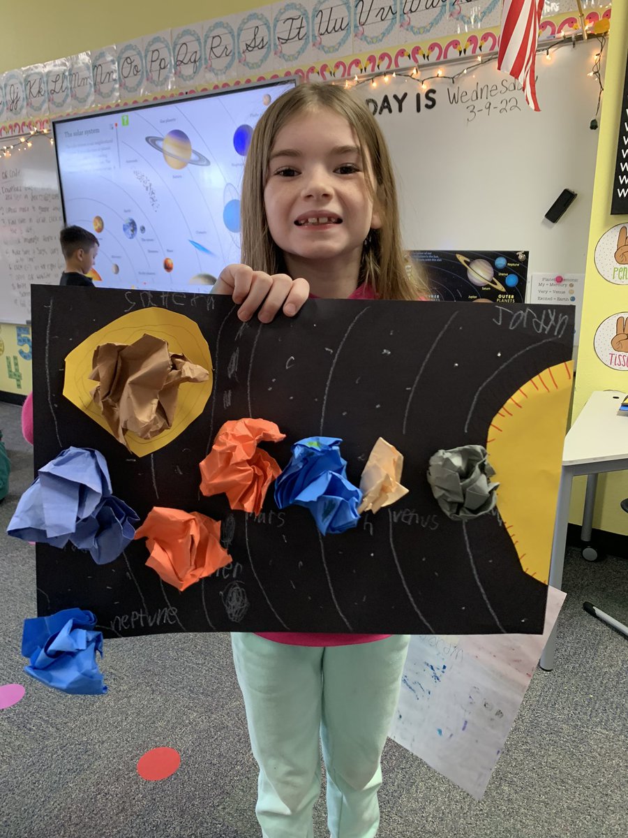 MrsFreeman3rd's tweet photo. We’ve had fun exploring space and making solar system models!!🪐🔭☄️🚀☀️🌎 @DCEtrailblazers https://t.co/pOuoR3P3k8