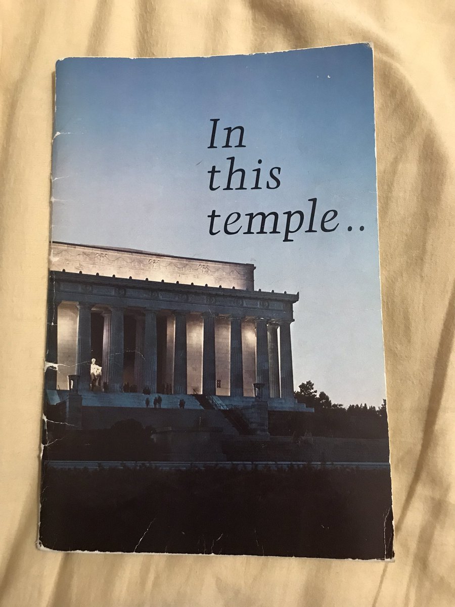 ThomasE_Kearney's tweet photo. This is one of the first books I remember picking up on Abraham Lincoln. I couldn’t read yet, I would look at the pictures and my mom would tell me all about them. I thought I’d share this 1973 @NPS handbook ahead of the Lincoln Memorial Centennial in May. #springcleaningfinds https://t.co/1HV0Fd1hqy