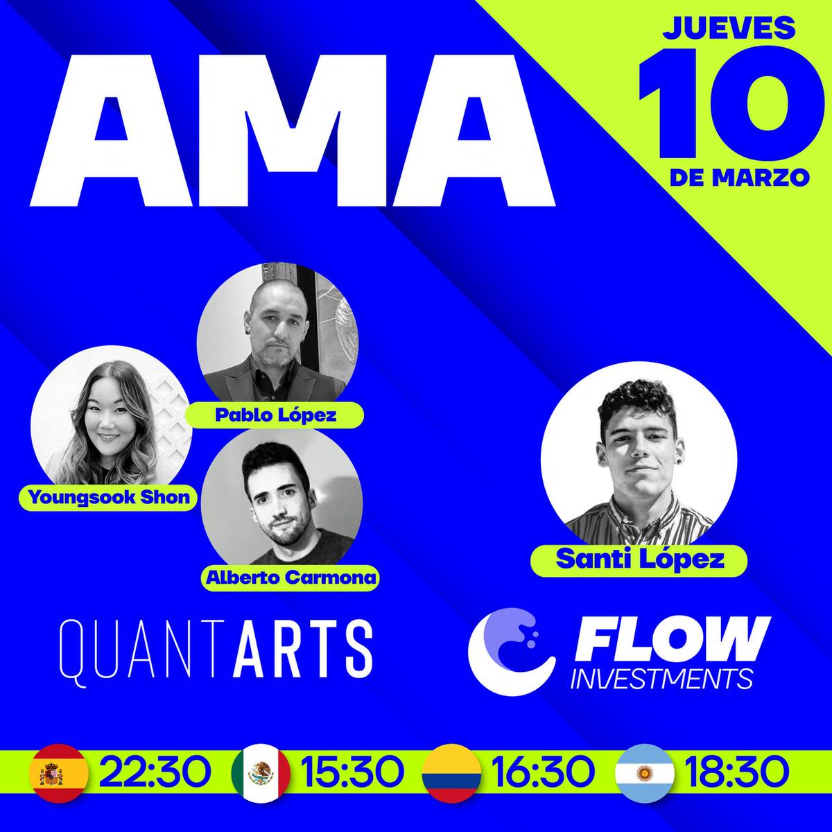 QUANTARTS (@quantarts) on Twitter photo 🚨 Attention everyone who speaks Spanish!
📢 We're thrilled to announce our next #AMA with <a href="/SantiLopezYT/">Santi López 🧮</a> 
🏛️AMA Room: youtu.be/V2n2AK0EVO0
#NFTs #NFT #Dalí #bluechip #AMA #BTC #art #NFTCollection #NFTcollectibles #NFTCommunity 
#Quantarts #BlueChipNFT #ethereum #Metaverse 🚨 Attention everyone who speaks Spanish!
📢 We're thrilled to announce our next #AMA with <a href="/SantiLopezYT/">Santi López 🧮</a> 
🏛️AMA Room: youtu.be/V2n2AK0EVO0
#NFTs #NFT #Dalí #bluechip #AMA #BTC #art #NFTCollection #NFTcollectibles #NFTCommunity 
#Quantarts #BlueChipNFT #ethereum #Metaverse