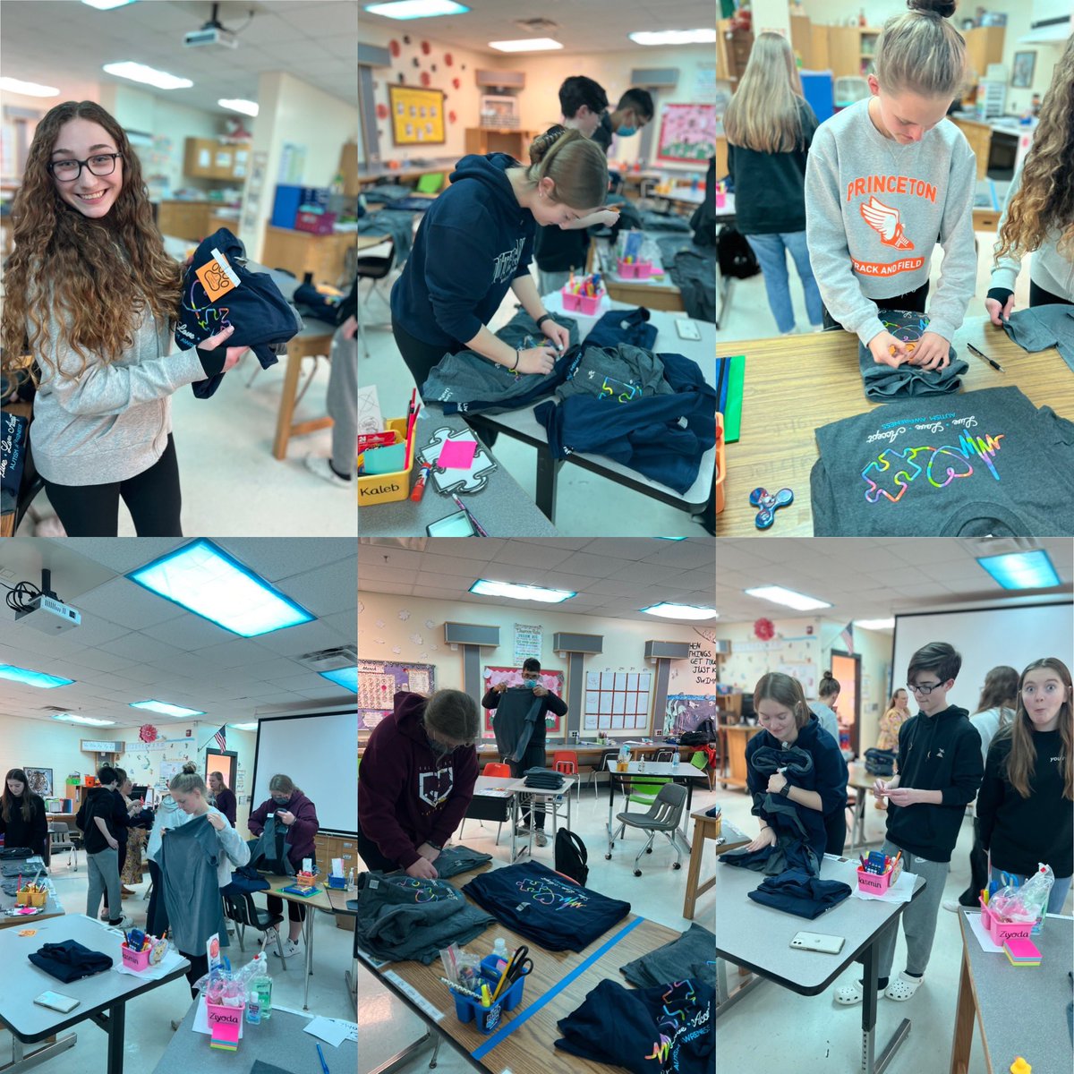 UnifiedThs's tweet photo. Our T-shirt fundraiser has come in!! The kids had fun sorting and delivering this afternoon. @TabbHSTigers https://t.co/AWsIKw4DZx