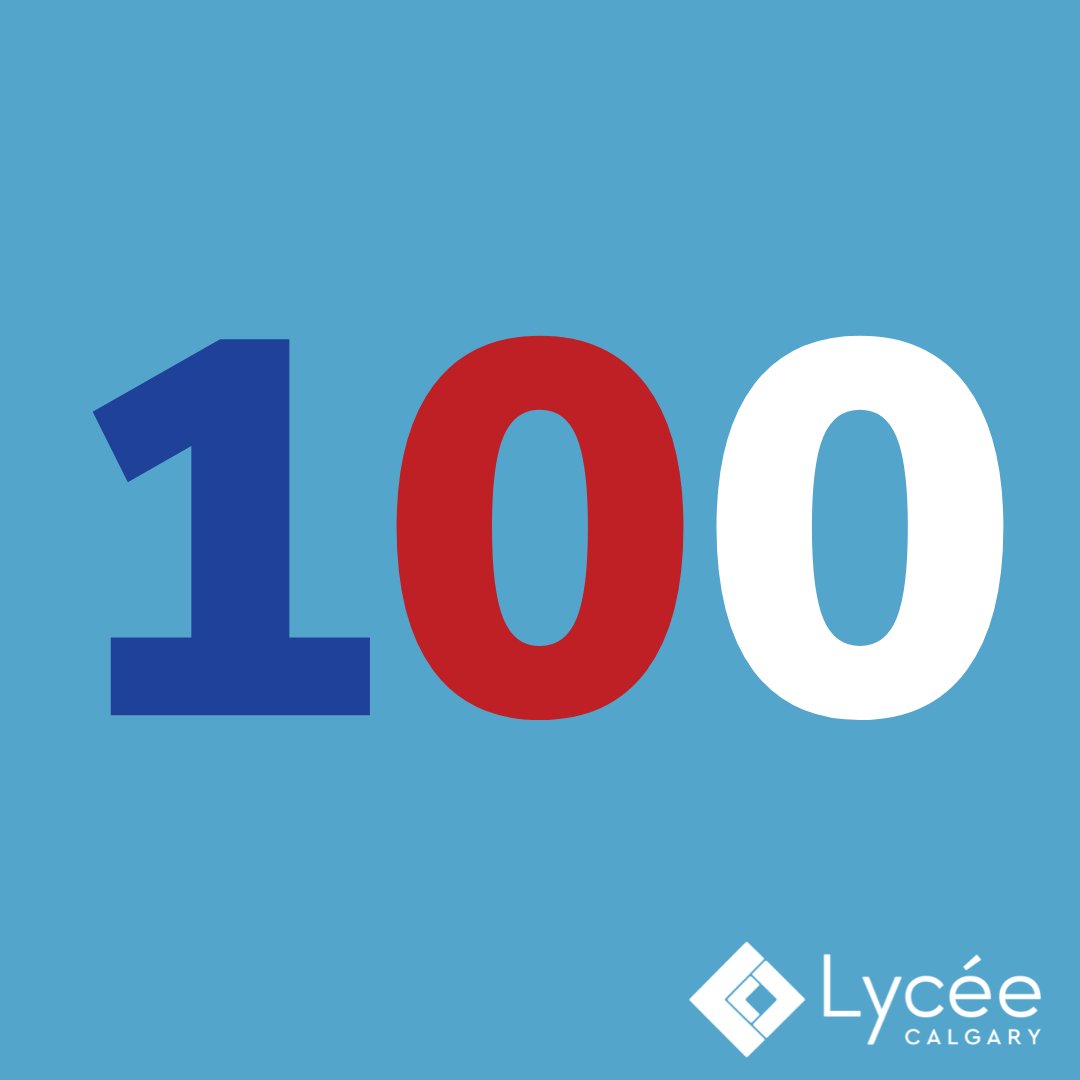 LyceeCalgary's tweet image. Can you believe today marks 100 days of school?! Neither can we! 

#LycéeCalgary #lycéeinternationaldecalgary #learnfrench #frenchschool #yycfrench #frenchpreschool #frenchkindergarten