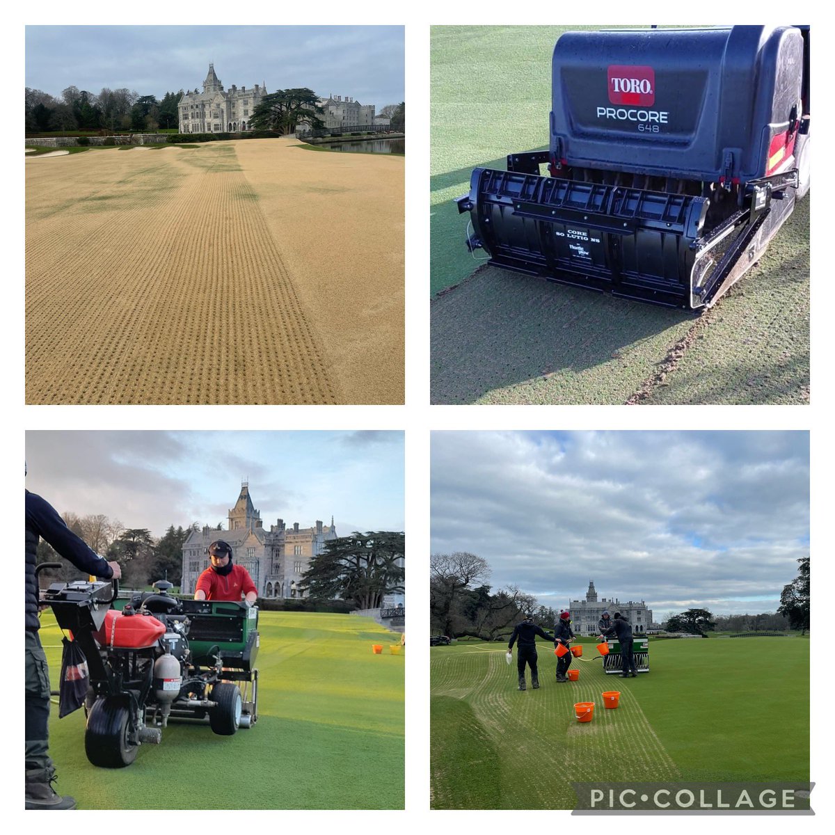 macdonnell74's tweet photo. 3 months 3 different processes in pursuit of firm &amp; fast  surfaces - getting ready for reopening. #dilution #greenkeeping #agronomy #organicmatter #1team1goal https://t.co/Pv1eC76C32