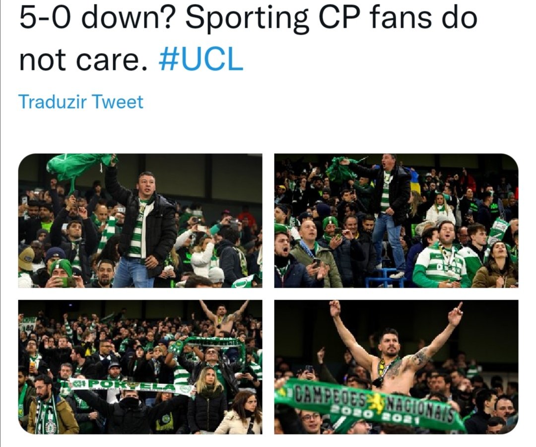 No relvado e na bancada deixamos a nossa marca em Manchester.

Há 6 anos que o Manchester City não ficava em branco no Ethyad para as competições europeias.

A última tinha sido com o Real Madrid