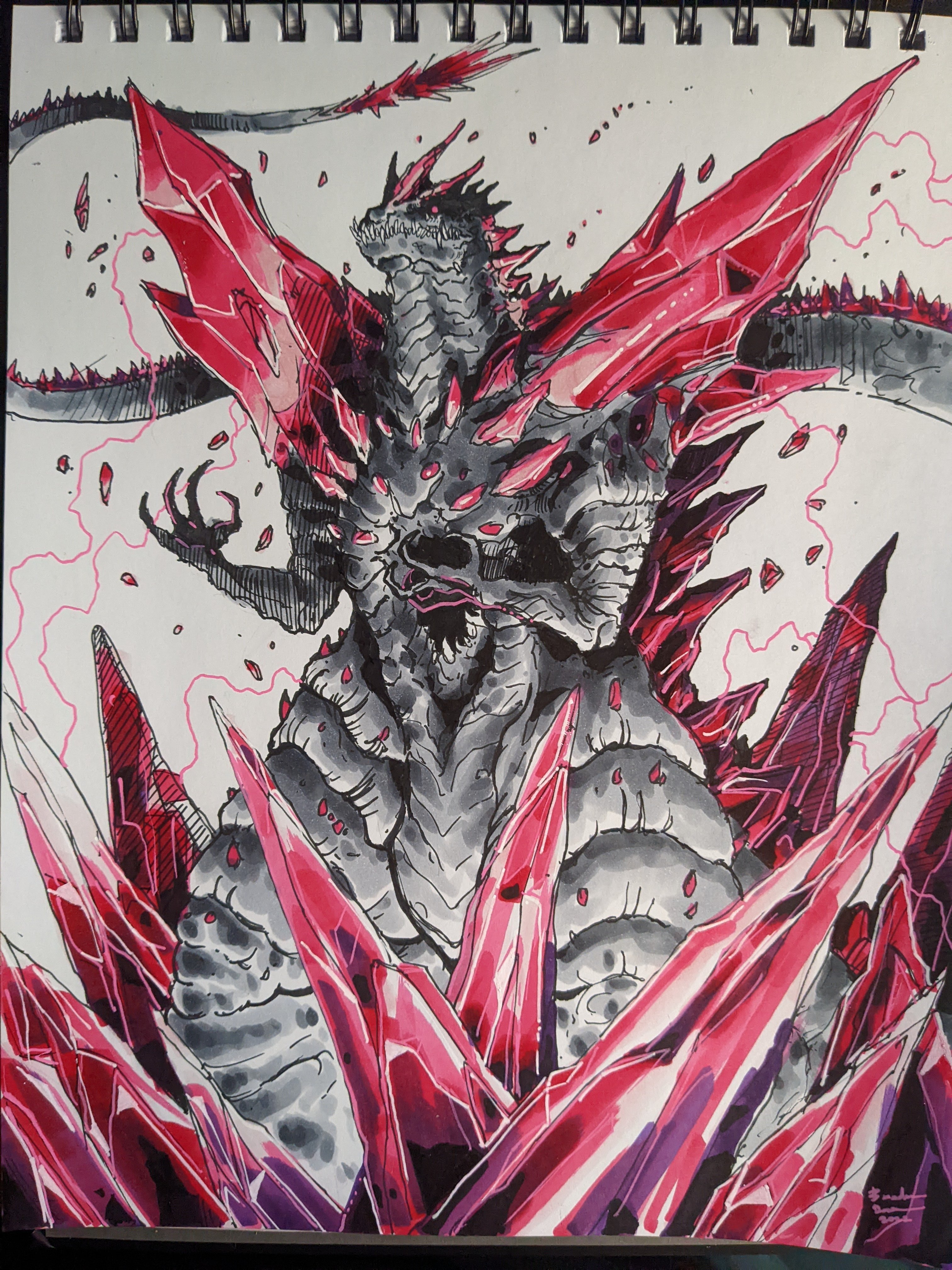 ThopterCopter on X: "Tried to make a shin-Space Godzilla: #artwork  #Godzilla #FANART https://t.co/8UI7ksl3lL" / X