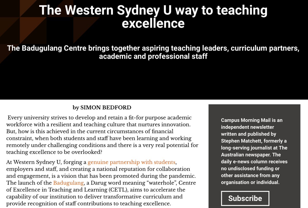 KiftSally's tweet photo. This wk in my CMM series @SRMatchett
@westernsydneyu @_learnfutures Badugulang  @chssbb
👉Co-creating T'ing capability to deliver transformative curriculum &amp; T'ing excellence
👉Transforming uni culture w authentic student, acad &amp; prof partnerships
https://t.co/k7TAUalBxE
@caullt https://t.co/v5Ll4oHe8v