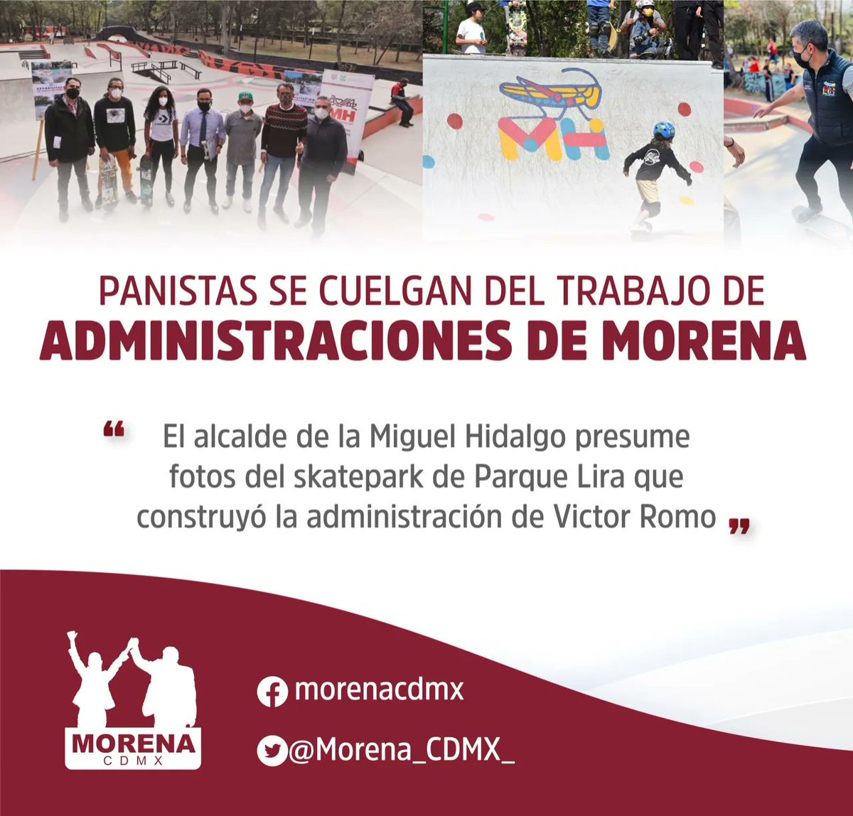Morena_CDMX_'s tweet photo. La gestión del alcalde de la Miguel Hidalgo, Mauricio Tabe, ha dejo mucho que desear de los vecinos. 

El panista decidió presumir en redes la visita a un espacio público impulsado por una administración morenista en lugar de crear espacios nuevos. 

#OposicionMiserableYMezquina https://t.co/1U2Qvw1fWJ