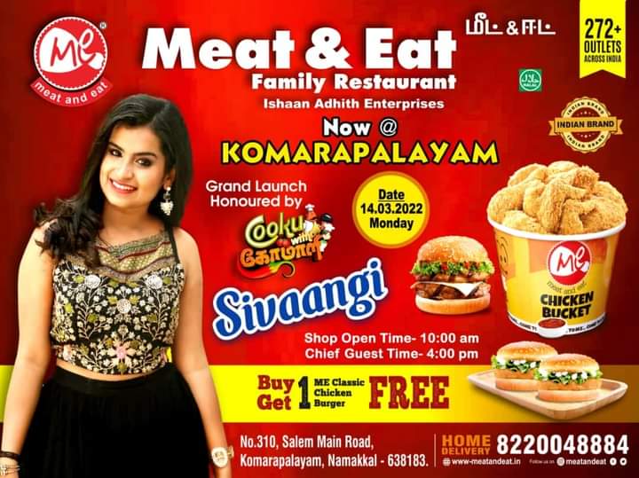 Sivaangi Krish FP on Twitter "Sivaangi will be at Meat & Eat Family