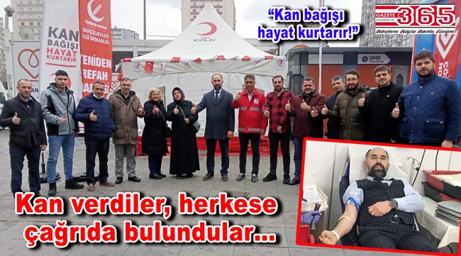 365gazete's tweet photo. Yeniden Refah Partisi Bahçelievler Teşkilatı’ndan kan bağışı kampanyası https://t.co/47W1bNcnyx #istanbul #Turkkizilay #kanbagisi #yenidenrefah #erbakan #sirinevler #metinturk #cagri https://t.co/X848uGxuHB
