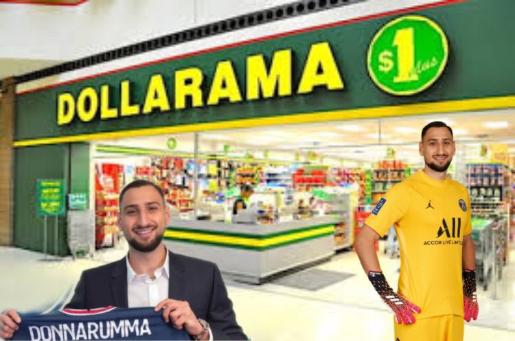 samuel_re's tweet photo. Nou sommes magiques  🧙‍♂️ 

😂😂😂  

Gracias por la colaboración de #Donnarumma 🪙 

Hoy el número 1 del PSG anuncia su fichaje como portero de las tiendas de 1$ de Canadá 🇨🇦 y EEUU haciendo honor a su nombre. 😂

#RealMadridVsPSG #RealMadrid #Memes @Cabronazi 

@diarioas https://t.co/xMuZS8MrAy