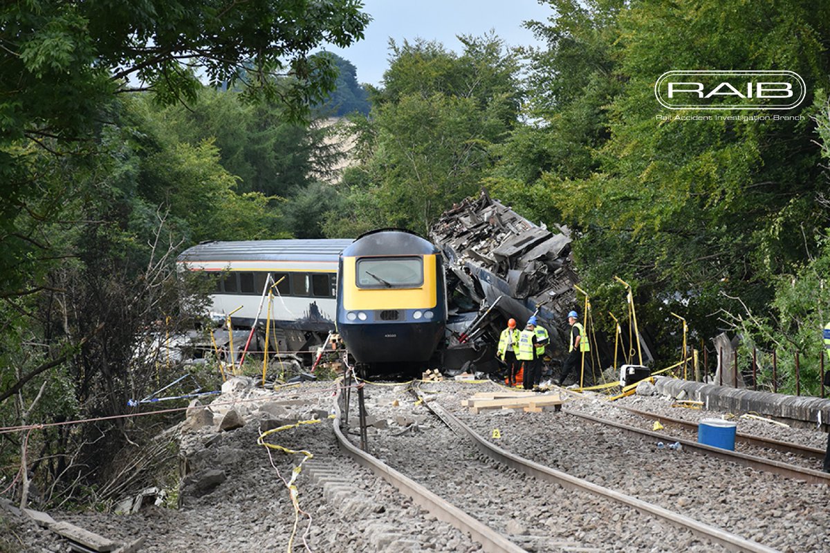 raibgovuk's tweet photo. We’ve published our report into the #derailment of a passenger train at Carmont, Aberdeenshire, on 12 August 2020. #Stonehaven #Aberdeenshire https://t.co/5mCC1LNpl9 https://t.co/1AJASkPFCT