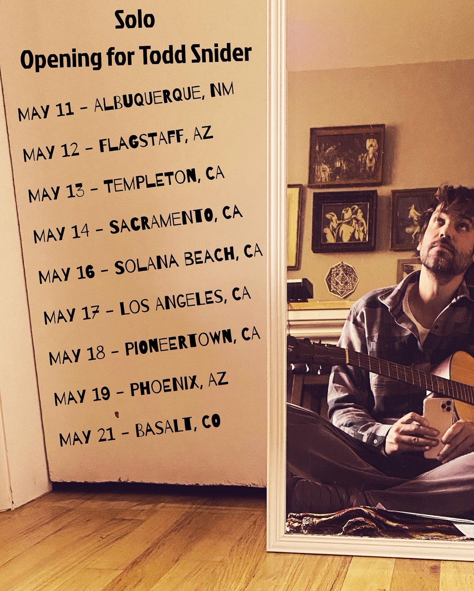 I’m all giddy-up to be opening for the brilliant and dynamic <a href="/ToddSnider/">todd snider</a>