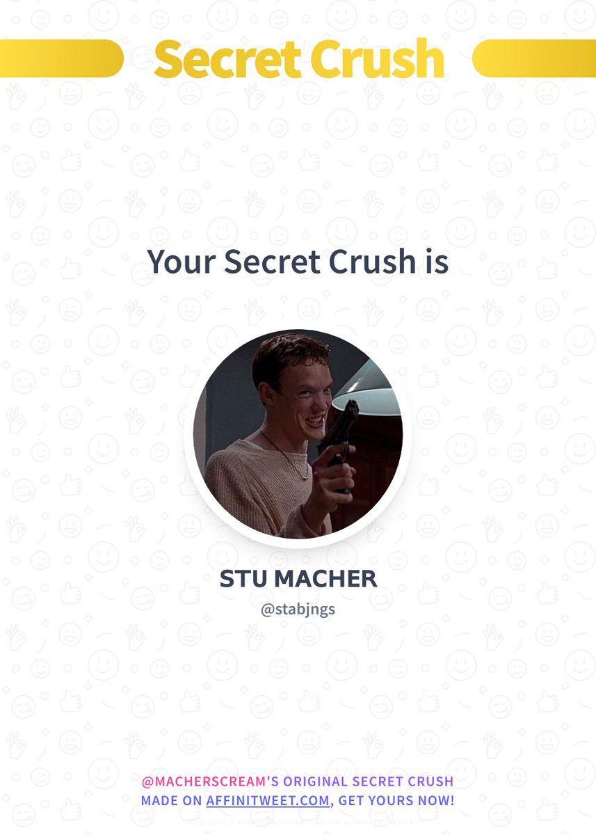 ✨ Secret Crush

stabjngs secretly loves you! 😳
Who loves you in secret?

➡️ affinitweet.com/secret-crush