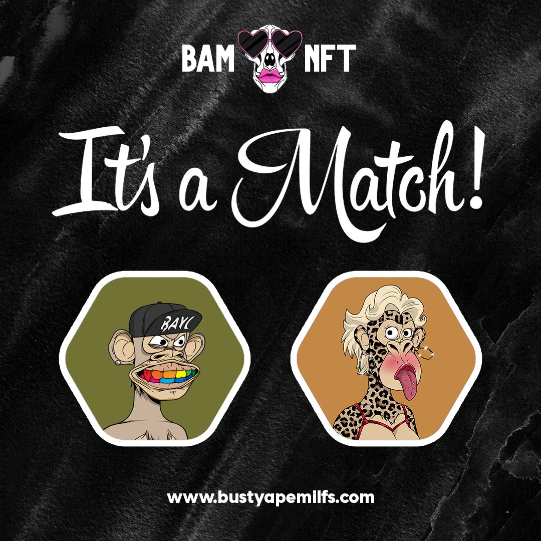 It's a Match! 
<a href="/BlueBadger2600/">Blue</a> 

Join our community - discord.gg/BAMnft

#BAMnft #NFTs #BAYC