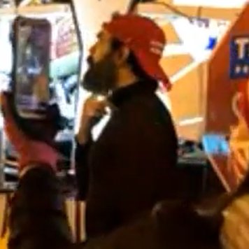 DianthaSol's tweet photo. Been trying to find this video again for a year, just found it, good timing with #Spazzo Conspiracy charges! I remembered them fiddling w/comms like they just put them on. Guy w/arrow and 2 women (1 in white hat, 1 kisses #FirstFamilyPB) still not IDed? #GetPumpedPB #FesterPB https://t.co/xrPHpQkFpX