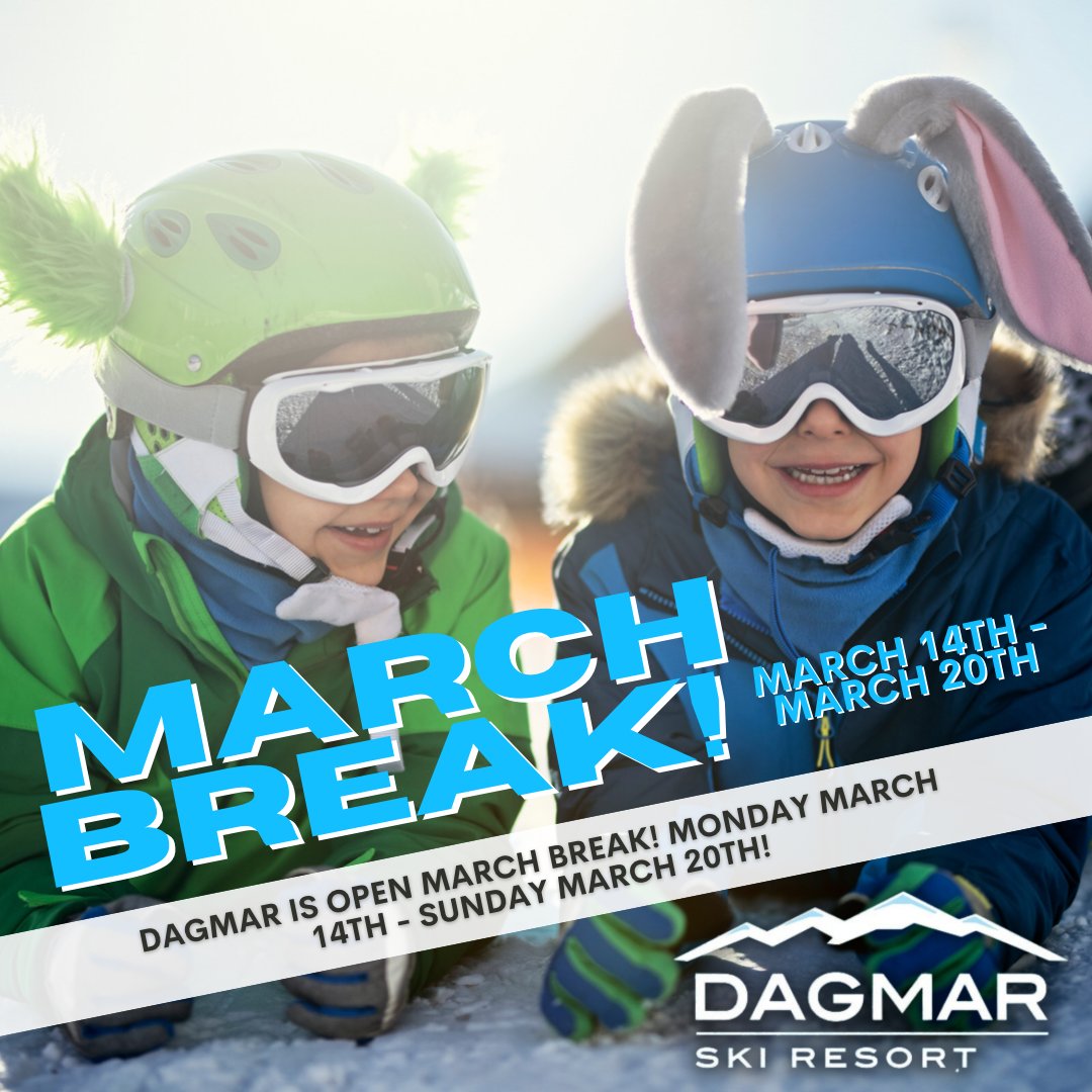 skidagmar's tweet photo. It’s almost March Break! Dagmar’s reservation schedule & hours will be released on Thursday,
Book your spot as soon as possible to avoid disappointment. Call the ski school at 905 649 2002 ex 22 if you are looking to book lessons.
#dagmarskiresort #skiresort #funwithfam #snow https://t.co/XYvnZriPsl