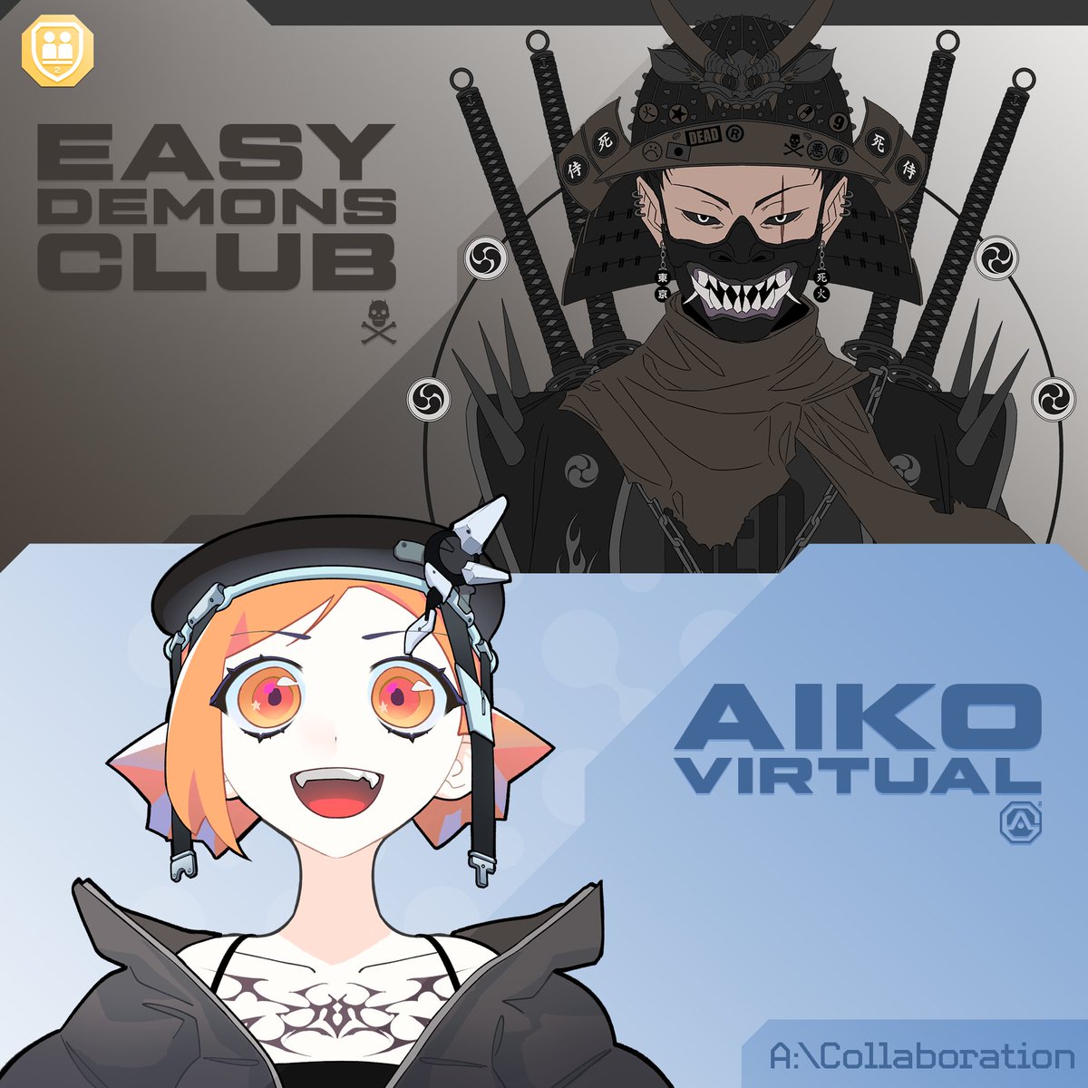 aikovirtual's tweet photo. A:\Aiko Virtual x Easy Demons Club ☆

we're giving away 5 Demonlist (WL) ! check their cool project inspired by japanese street culture and anime

<to enter>

1️⃣ follow @easydemons_club &amp; @aikovirtual
2️⃣ like + RT this post
3️⃣ tag 3 friends

winners in 48 hours ! (๑˃̵ᴗ˂̵) https://t.co/cMIvGIqNJ0