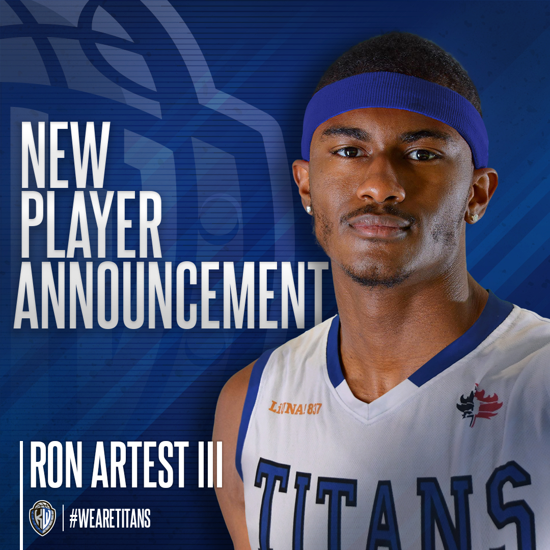 kw_titans's tweet photo. Titans take the court tonight in London with a brand new player just signed.  KW Titans fans meet our newest player Ron Artest III. Stay tuned this week to learn more about this exciting news. For now it's straight into the lineup and game time in London. #WeAreTitans https://t.co/U0ajwXQVhD