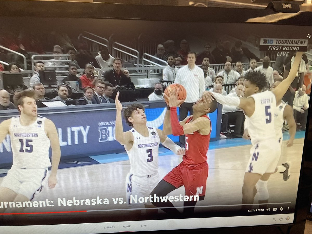 BillSchammert's tweet photo. Probably should’ve been a foul on Nebraska 🤦‍♂️ https://t.co/EH3KWAVDhf