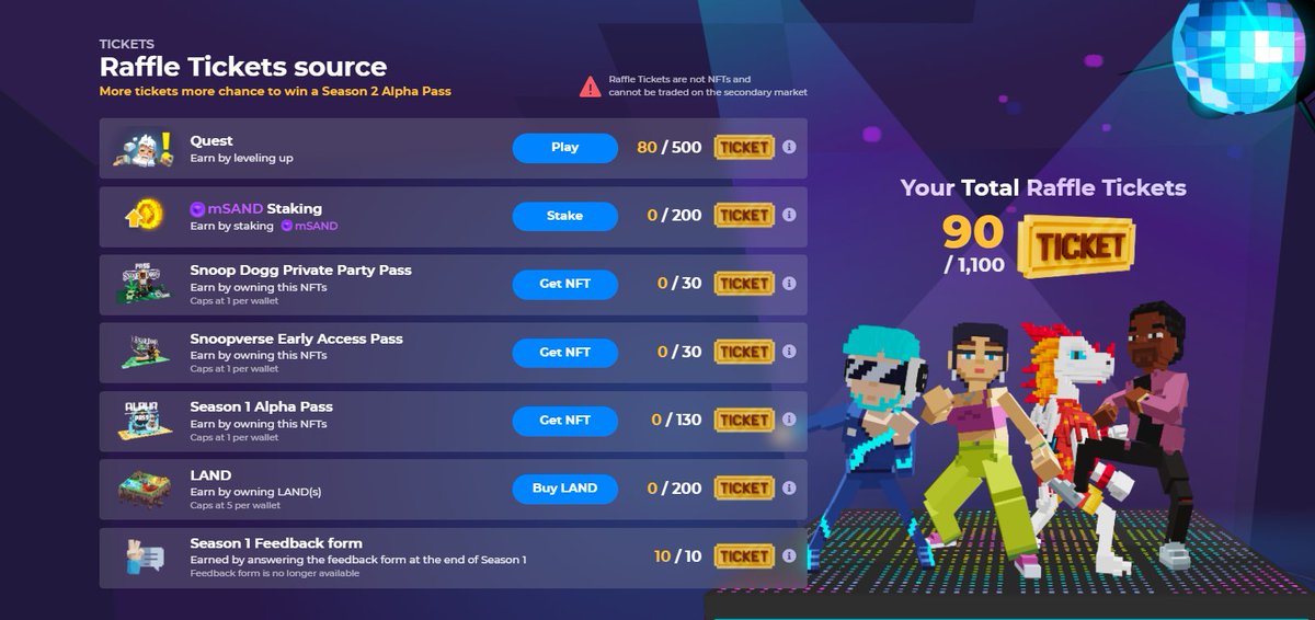 CryptoBerkan's tweet photo. @TheSandboxGame I just participated in the daily #SandboxAlphaS2Contest for a chance to earn up to 1,000 $SAND! Starting March 9 -  Show your Raffle Tickets. Check out my screenshot below! 👇 #SandboxAlphaS2 https://t.co/6CxLpB8X1Y