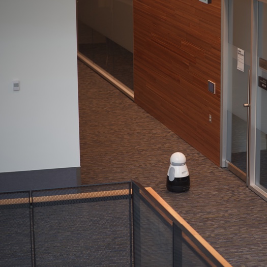 nickwalker_us's tweet photo. The floor the robot ran on was filled with glass walls, shiny metal (cough), and black chain-link banister that barely showed up on lidar until it was a foot away. No fatal cliffs, fortunately. https://t.co/0GS9hG4QDT