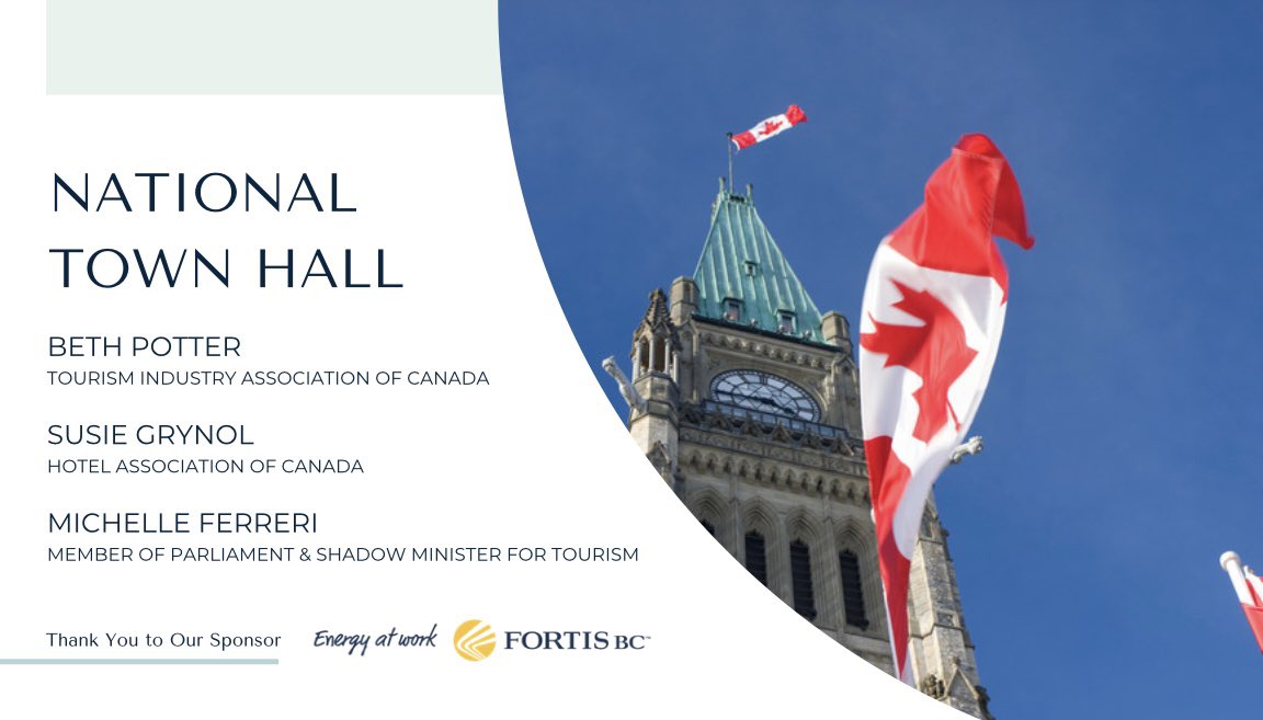 bchotelassoc's tweet photo. Happening Now | we are delighted to bring together our national tourism leaders for a Town Hall session to discuss the future of our industry. #StayBC #KickstartingTheComeback #BCTHC2022 https://t.co/7LcnoHofxv