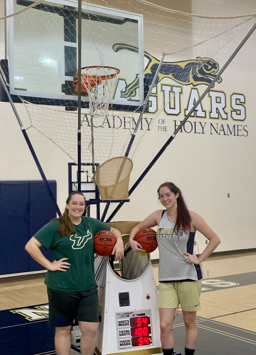 AHNBasketball's tweet photo. Always great when former players come back to the gym!!! #rusty #stillaworkinprogress @Chris_Sev_ https://t.co/mvKabDILPN