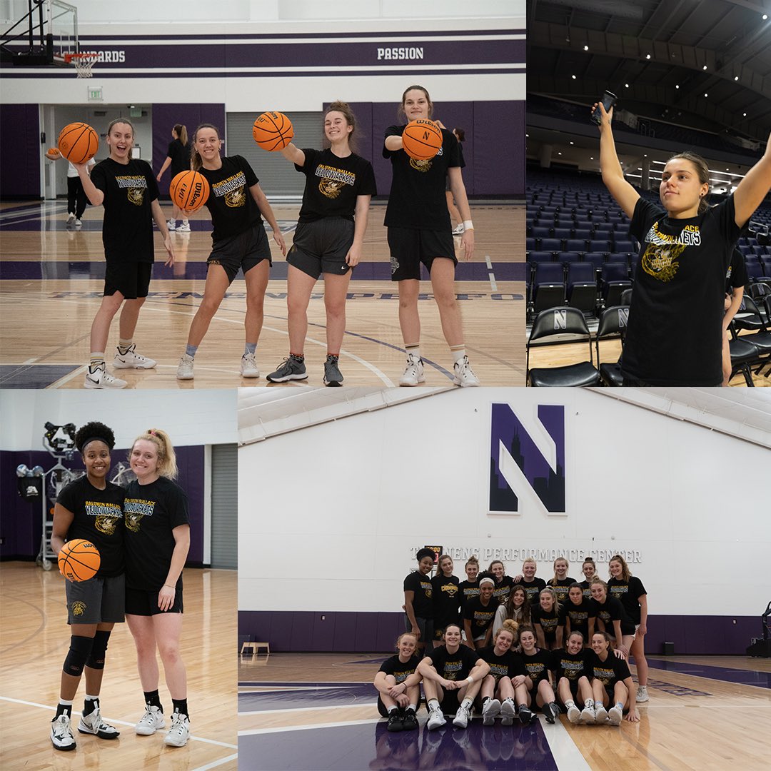 BW_wbasketball's tweet photo. thank you to @nuwbball for allowing us to use their facility today on our way to the sweet 16 💜💛
#OneLove #D3Hoops https://t.co/RnAHSiHKe1