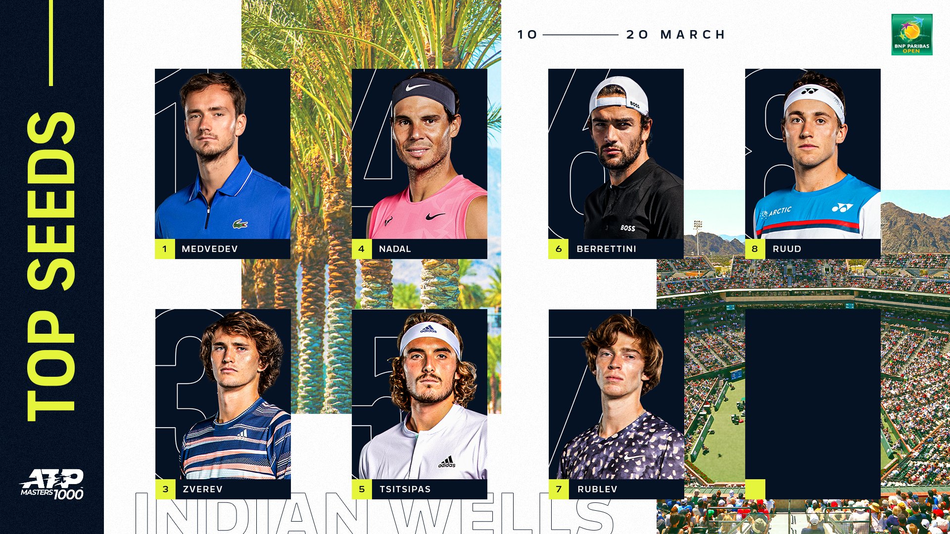 ATP Tour - The winners for Tournaments of the year in the 2021 #ATPAwards  are Indian Wells, Doha and Vienna 🙌 ➡️