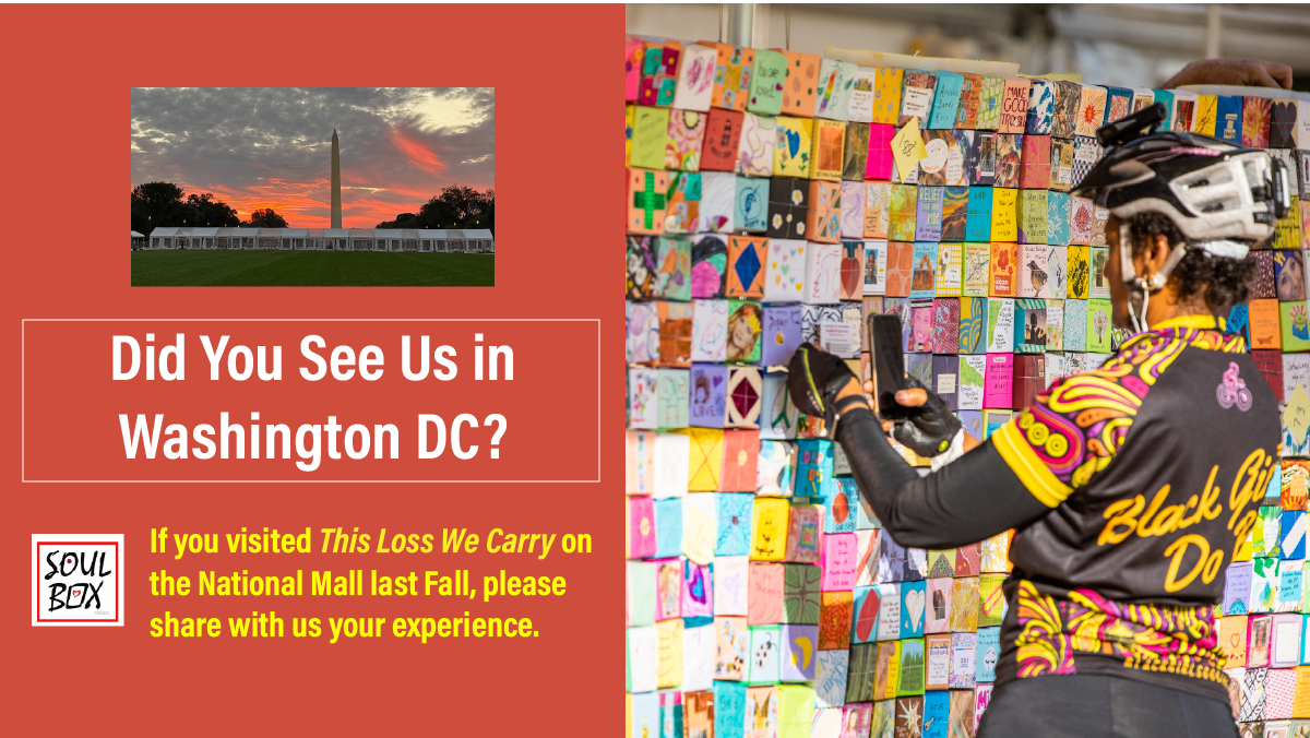 SoulBoxProject's tweet image. Thousands of visitors came to &quot;This Loss We Carry&quot; on the National Mall, Washington D.C., in the Fall of 2021. If you visited the visual in D.C., please share your experience through this link. soulboxproject.org/events-exhibit… #ThisLossWeCarry #SoulBoxProject #WashingtonDC #GunViolence