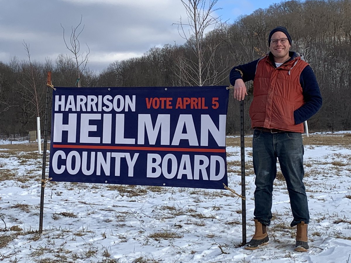 HDHeilman's tweet photo. The banner for County Board came in today! #voteharrison https://t.co/slD11YgOye