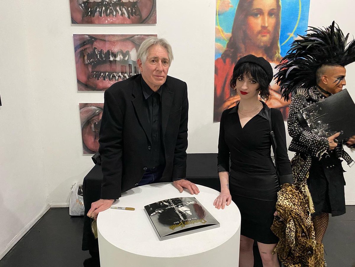 tonykxlu's tweet image. Meant to post these earlier, but it was sick catching Ed Colvers‘s Christian Death Exhibit at @lethalamounts a week or so back, here’s @drowns0da_ and I getting the book signed. 
•
•
•
•
•
•
•
#edcolver #lethalamounts #christiandeath #artgallery #show #exhibition