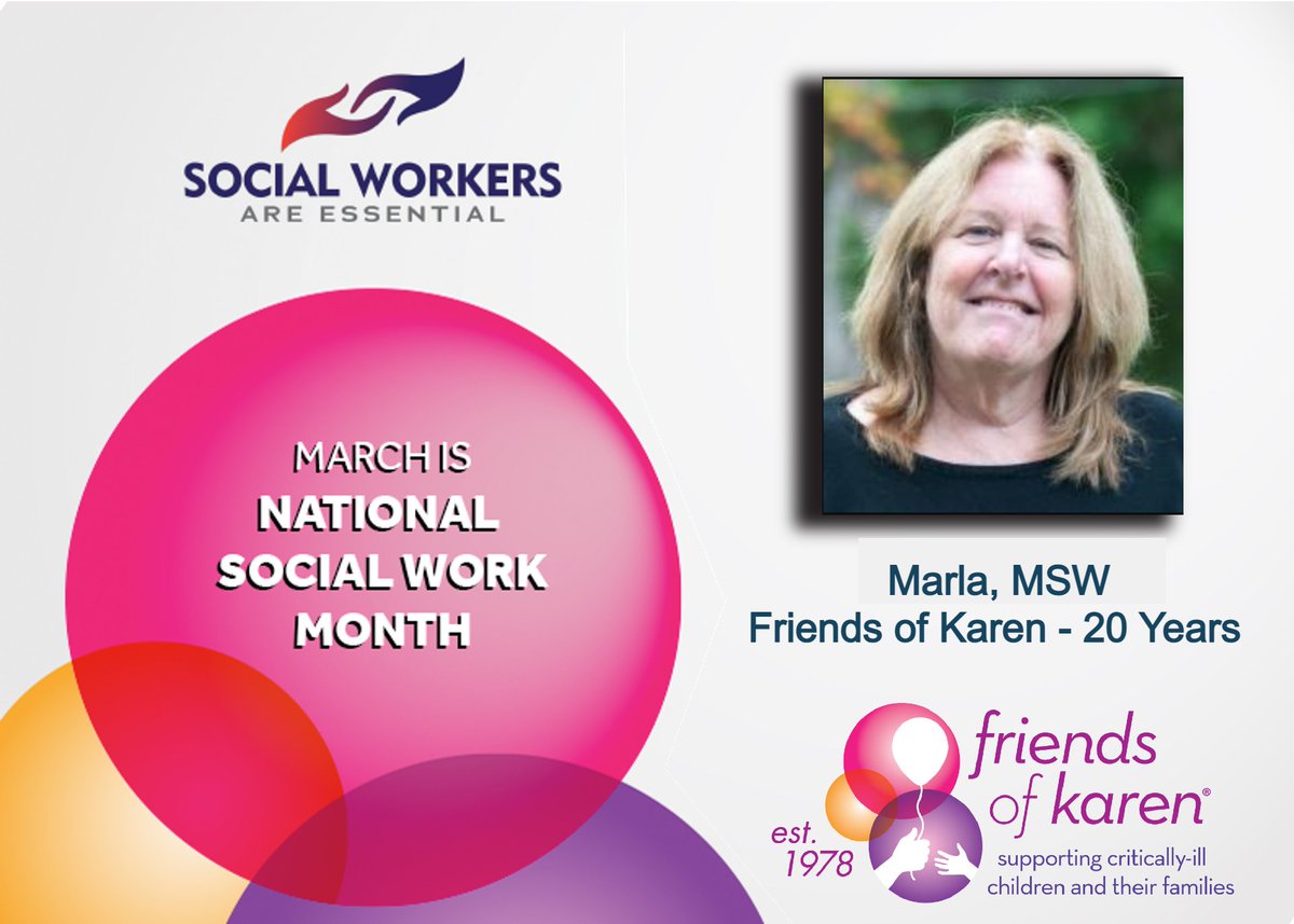 FriendsofKaren's tweet photo. We honor Marla and all Friends of Karen’s social workers today and every day. Thank you Marla for being there for so many Long Island families and always going the extra mile! #friendsofkaren #alwaysgold #nswm https://t.co/k7iMCYzNA4