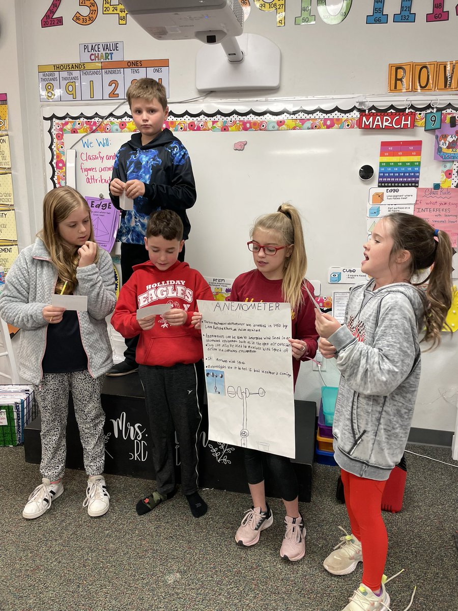 Practicing our presentation skills with our research on weather instruments! 🌡☁️💨🌪☀️💧<a href="/EaglesatHES/">Holliday Elementary</a> <a href="/HollidayISD/">Holliday ISD</a>