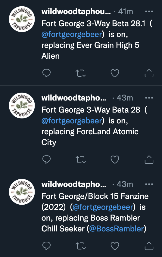 FortGeorgeBeer's tweet image. Got some things brewing at @wildwood_tap. And by things we mean IPAs. #FanzineIPA #BetaIPA #BetaHazyIPA