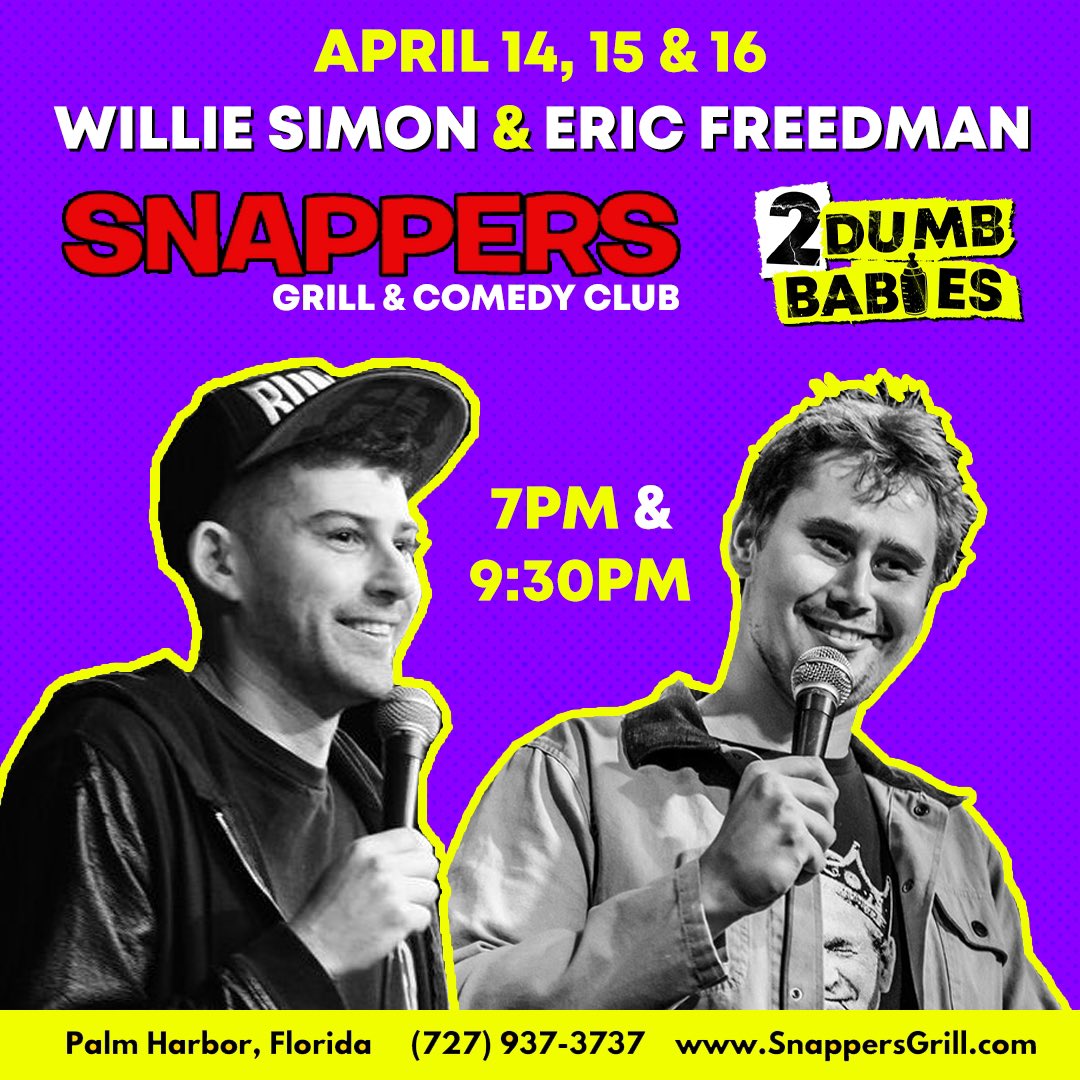 Florida next month with my estranged friend <a href="/EricJFreedman/">ERIC J FREEDMAN</a> <a href="/2dumbbabies/">2 Dumb Babies</a>